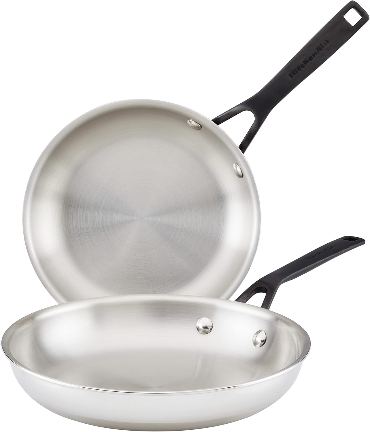KitchenAid Polished Stainless Steel Frying Pan Set/Skillets