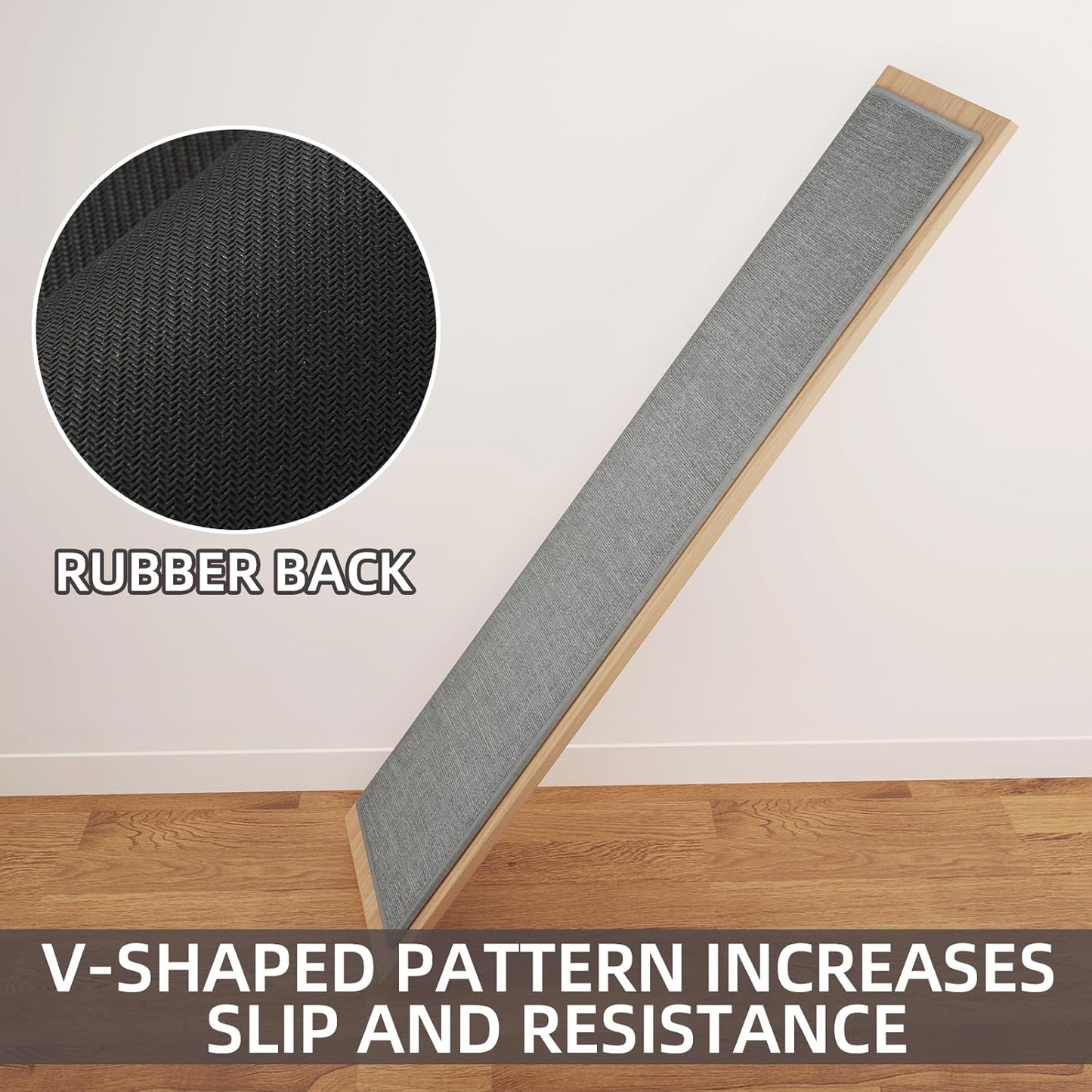 Kitchen Mat Set of 2 PCS, Cushioned Non Slip Rugs for Kitchen Floor, Absorbent Runner Comfort Standing Mats Washable for Kitchen, Office, Home (Grey, 17.3"x47"+17.3"x30")