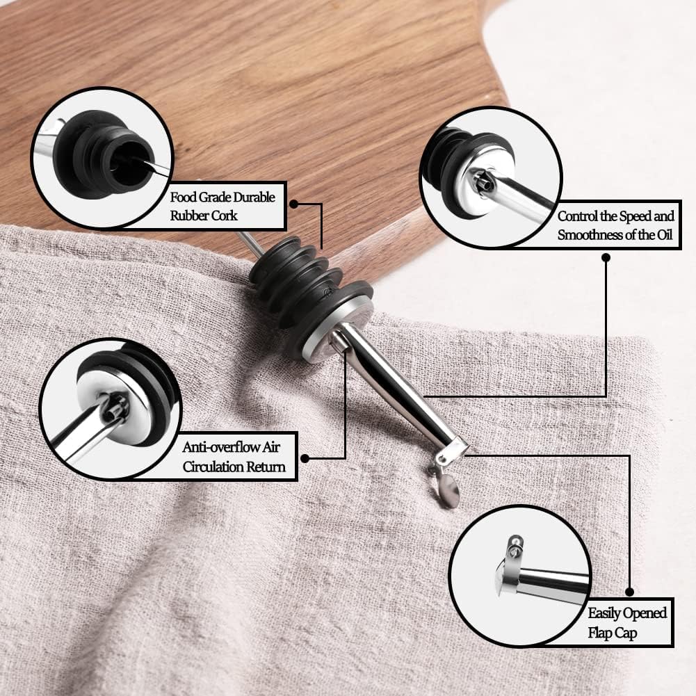 Sweejar Large Ceramic Olive Oil Dispenser Bottle, 24 Oz Relief Opaque Oil Cruet Protects Oil To Reduce Oxidation, Storage Vinegar, Soy Sauce, Coffee Syrup, Liquids, Set of 1 (Black)