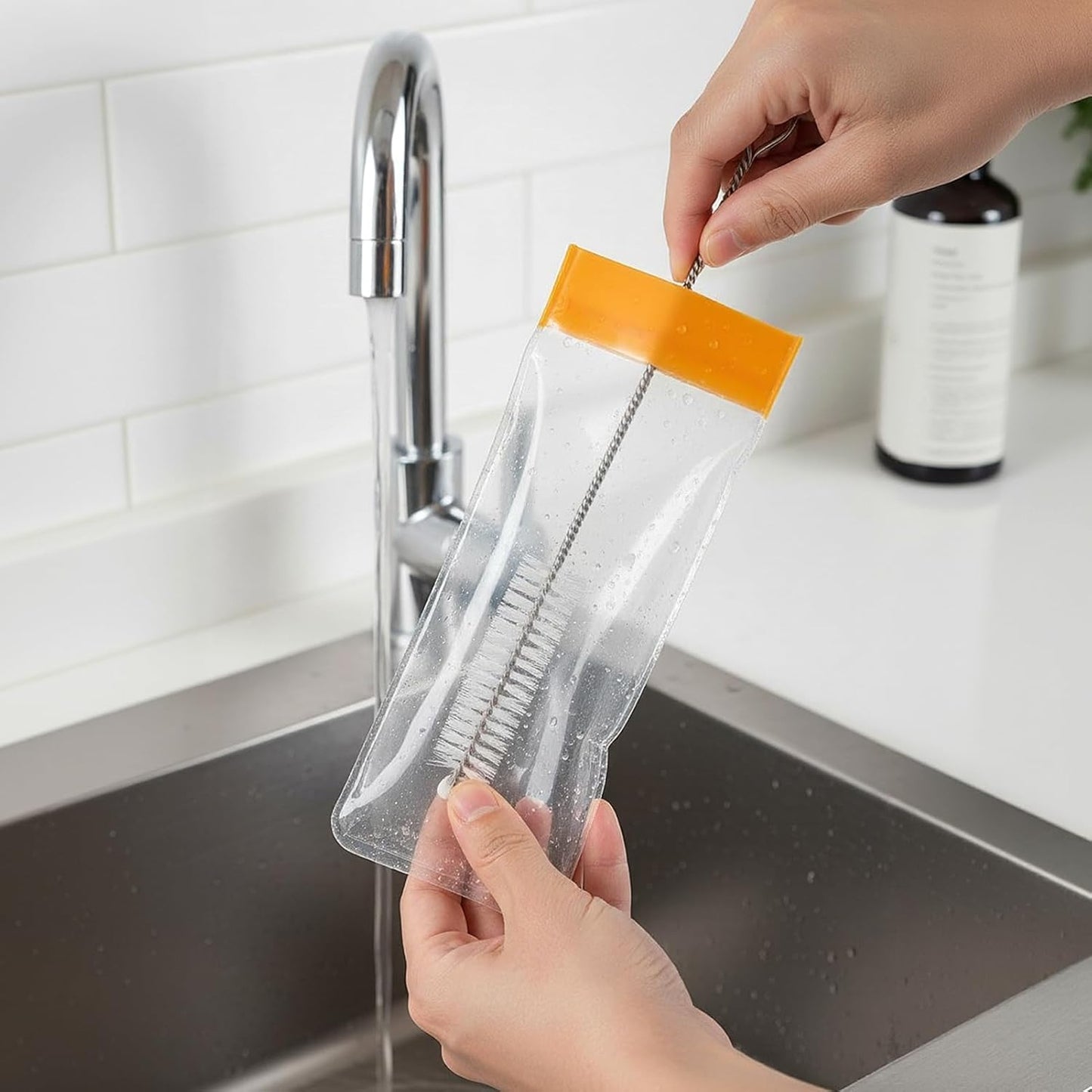 Protein Powder Travel Kit - 14 Single/Double Dose Pouches + 2 Large Storage Bags and 14 Pill Pouch Bags with Funnels, Scoops & Labels, TSA-Compliant Supplement Organizer