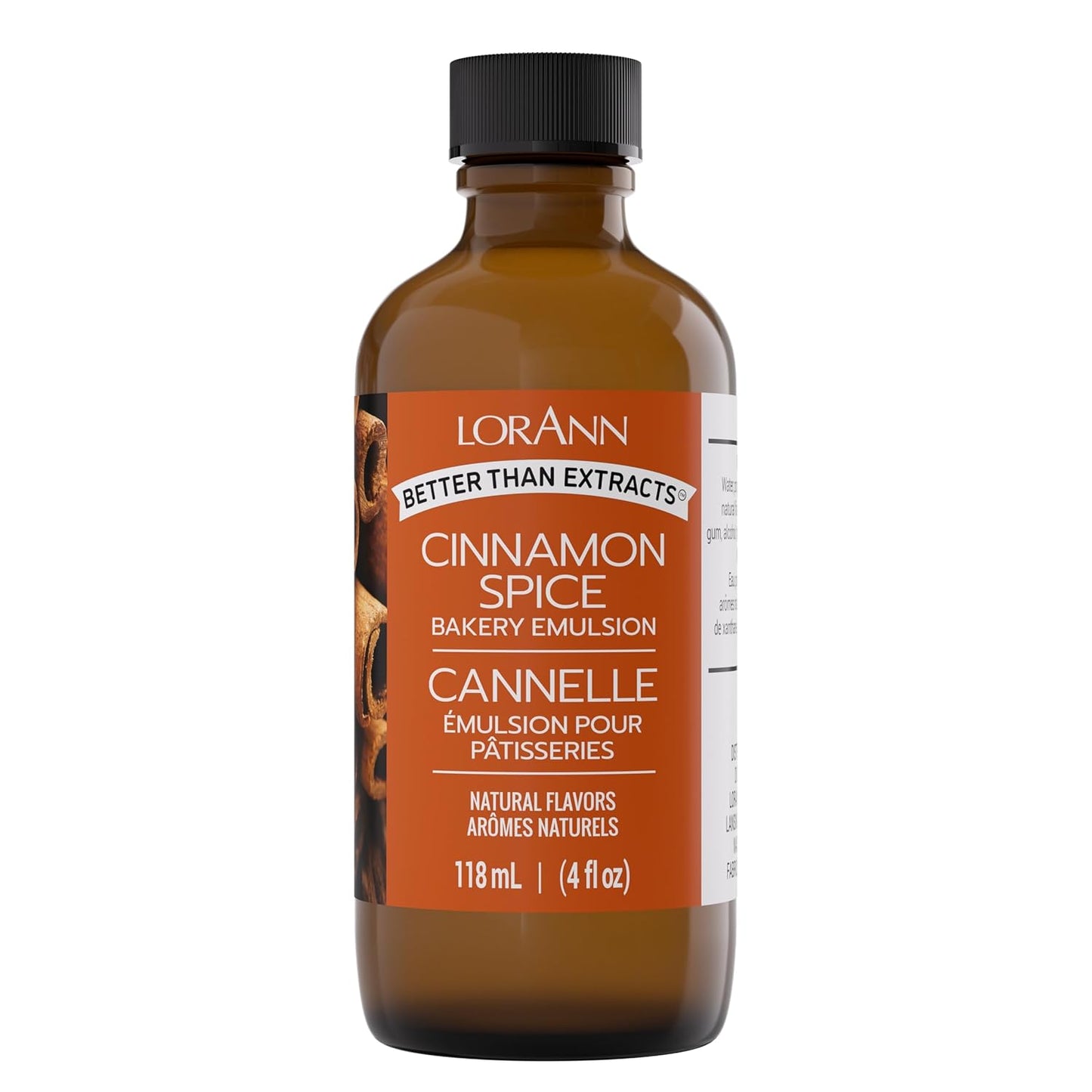 Lorann Oils Cinnamon Spice Bakery Emulsion: True Cinnamon Essence, Perfect for Enhancing Spiced Undertones in Baked Goods, Gluten-Free, Keto-Friendly, Cinnamon Extract Alternative for Your Kitchen