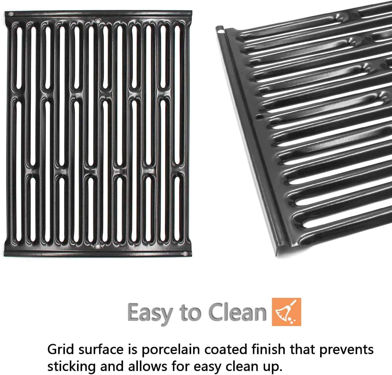 PG521 (2-Pack) 15" Porcelain Steel Cooking Grid Grates for Weber Genesis Silver A, Spirit E200,Spirit 500,Spirit 210 (2007-2012) Gas Grills, 7521 65905 7522 7523 65904