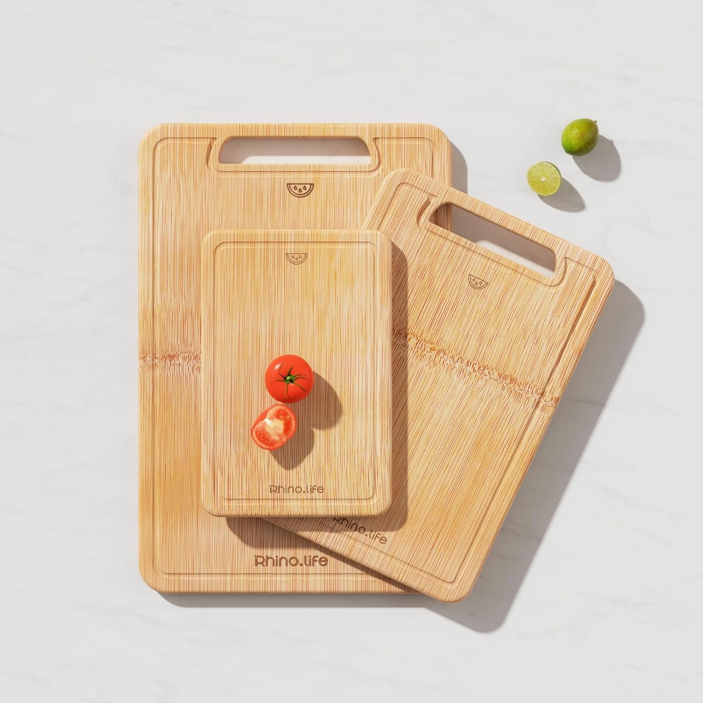 Glue free and Non Toxic, Totally Organic non toxic cutting board Bamboo Cutting Boards set(3 pack) For Kitchen, Non-solid Wood Cutting Board, Chopping Board with Juice Groove