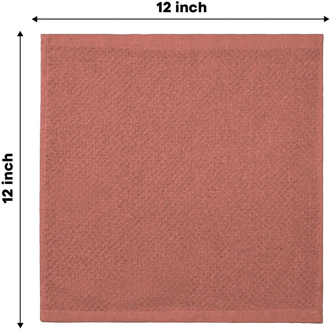 Artoid Mode Ring Spun Cotton Red Dishcloth Kitchen Towels, 12x12 Inch Ultra Soft Absorbent Quick Drying Household Cleaning Kitchen Rags Set of 4