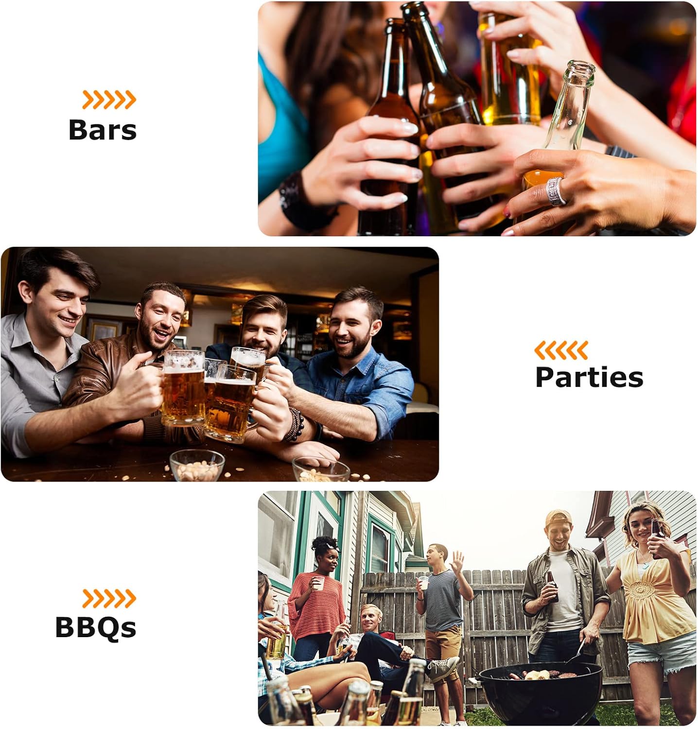 QTLCOHD 20 Pack Flat Bottle Opener 7 Inch Stainless Steel Bottle Openers Bulk Black Beer Bottle Opener Bartender for Kitchen Bar or Restaurant