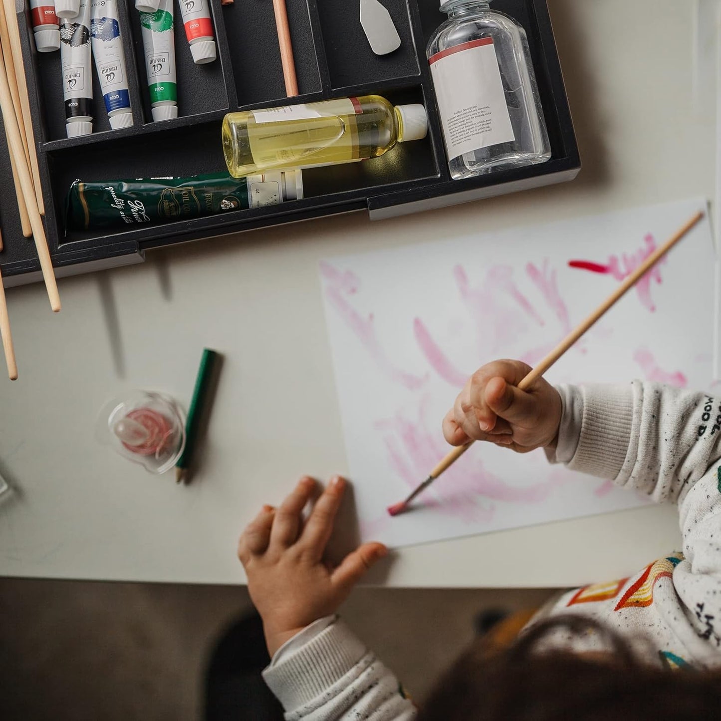 Expandable Bamboo Kitchen Drawer Organizer for Cutlery and Utensils, Adjustable Bamboo Wood Cutlery Tray in Drawer for Flatware and Silverware in Kitchen, (Black)