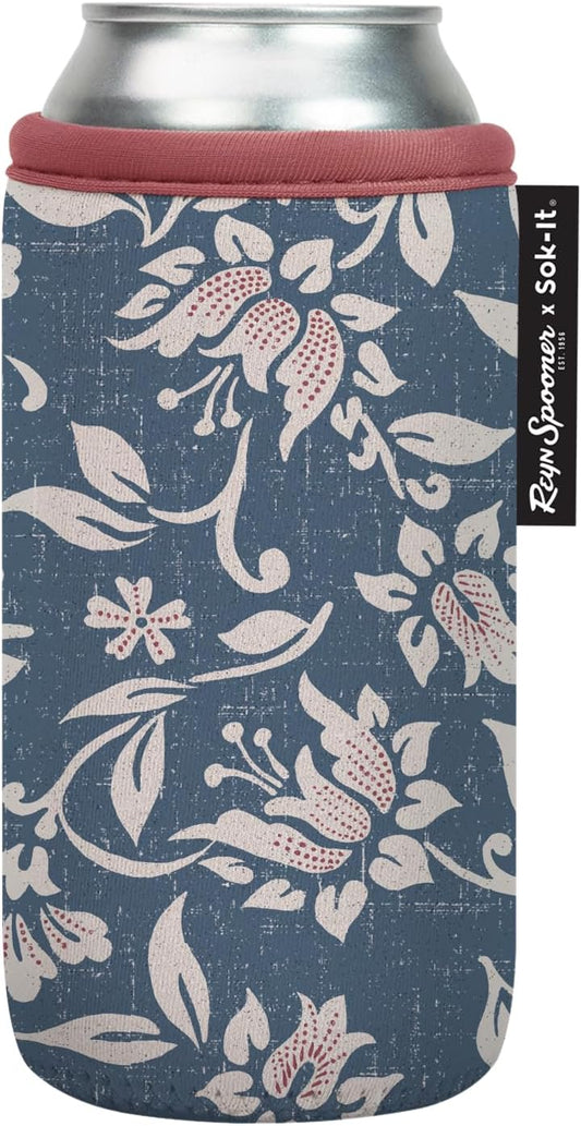 Sok It CanSok Sleeve for Beer & Soda Insulated Neoprene Cover (Reyn Spooner Kia Orana, 16oz Can Sleeve)