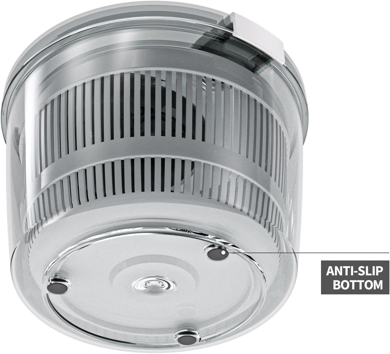 Cambom Salad Spinner Lettuce Spinner, Wash, Spin & Dry Salad Greens, Vegetable Washer Salad Dryer With Rotary Handle for Fruits & Vegetables, High Efficiency Vegetable Spinner Kitchen Gadget 3Qt White