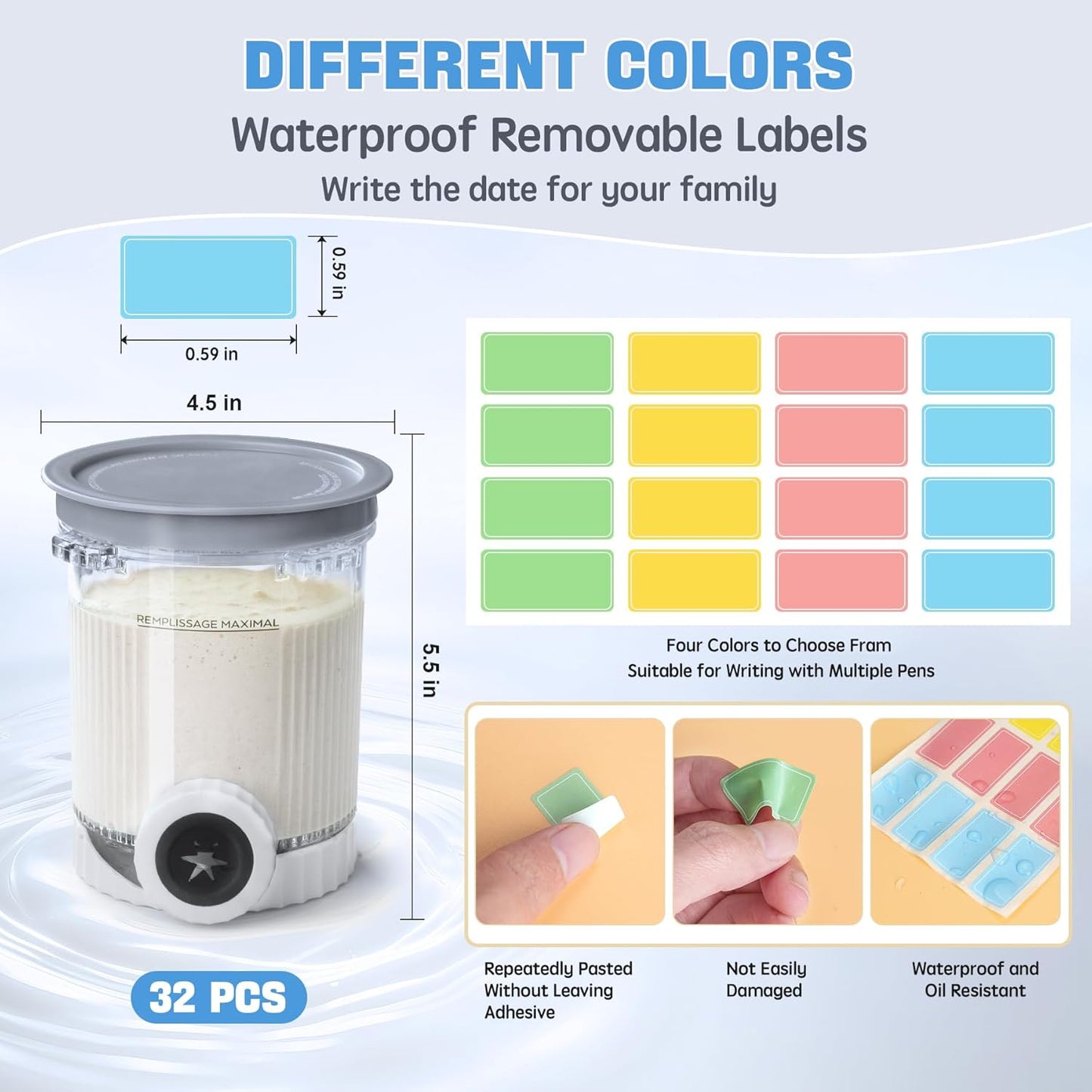 2 Pack Creami Swirl Pints & Lids for Ninja, Compatible with NC700 Series Ninja Swirl Ice Cream & Soft Serve Makers, with 2 Spoons & 32 Writable Labels, BPA-Free & Dishwasher Safe, Grey Lids