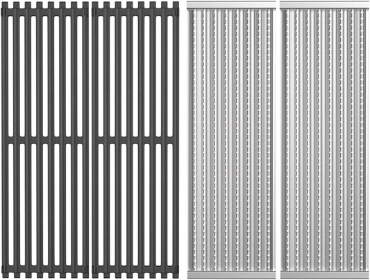 Cooking Grid Grates and Emitter Plates Replacement Parts for Charbroil 2015 and Newer Commercial, Signature, Professional Series TRU-Infrared Gas Grills,Char Broil 3297527R04,Cast Iron