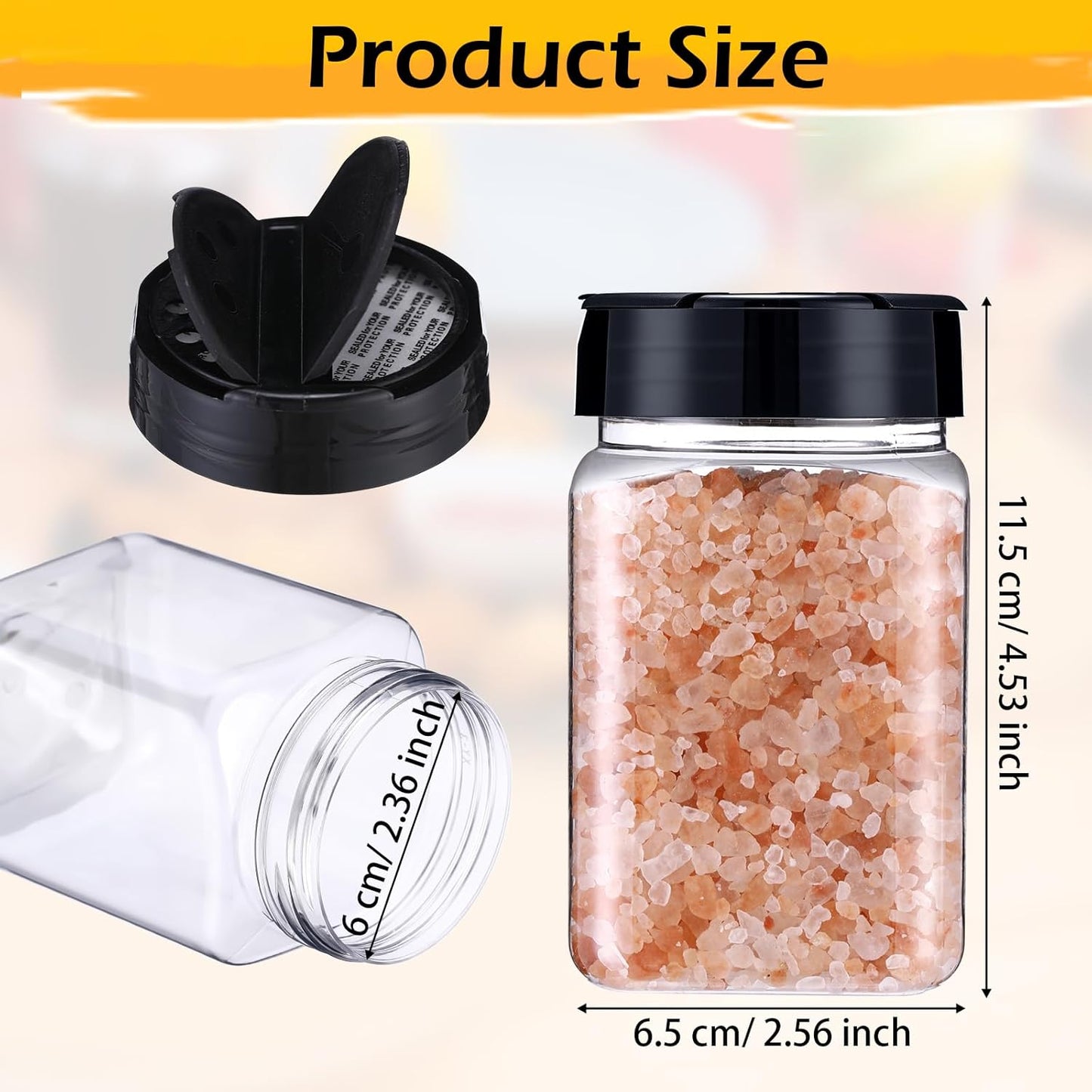 30 Pack Plastic Spice Jars with Shaker Lids Clear Seasoning Containers Spice Bottles for Kitchen Storing Spice Herbs Seasoning Powders(Triangle,12.2 oz)