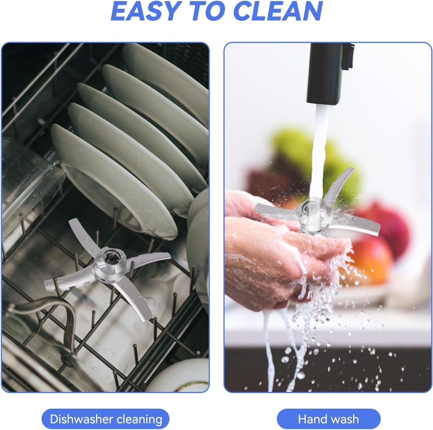 Blades Replacement for Ninja Deluxe NC501 Series Ice Cream Makers - Paddle Blade Replacement for Ninja Creamerizer NC500 NC501 NC500C NC501C NC501H - Stainless Steel