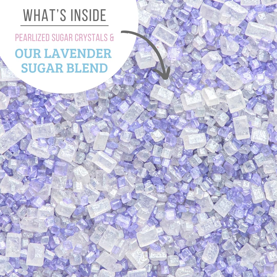 Sweets Indeed Sprinkles, Edible Sprinkle Sugar Mix, Perfect for Cake Decorations, Baking, Ice Cream, Cookies, Cupcake Topper, 5.11 ounces (Lavender)