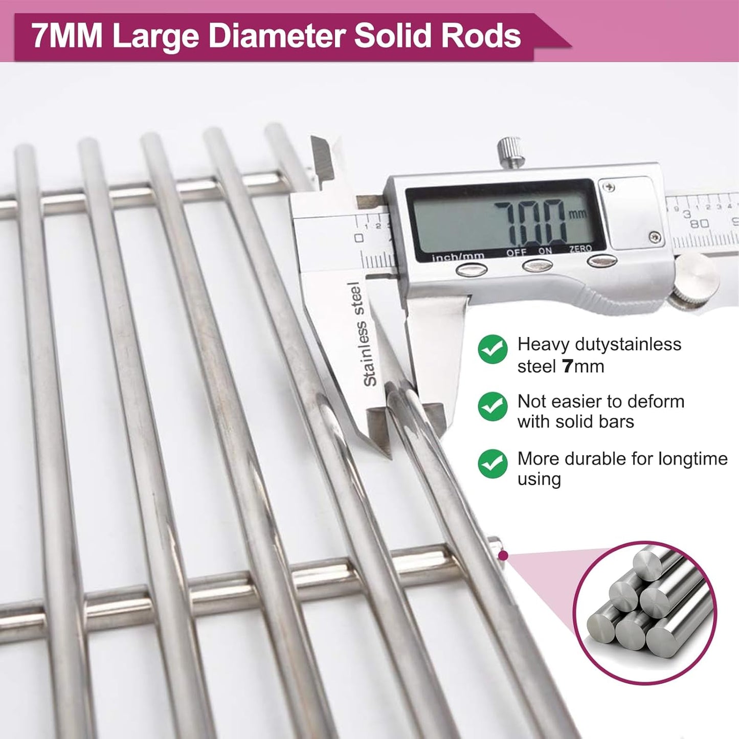 Grill Grate and Flavorizer Bars Heat Deflector Grill Parts for Weber Genesis 2 GS4 Grates 66089 66097, Weber Genesis II E-410, E-435, S-435, SE-410,for Weber 66041, 66033, 66796 Parts