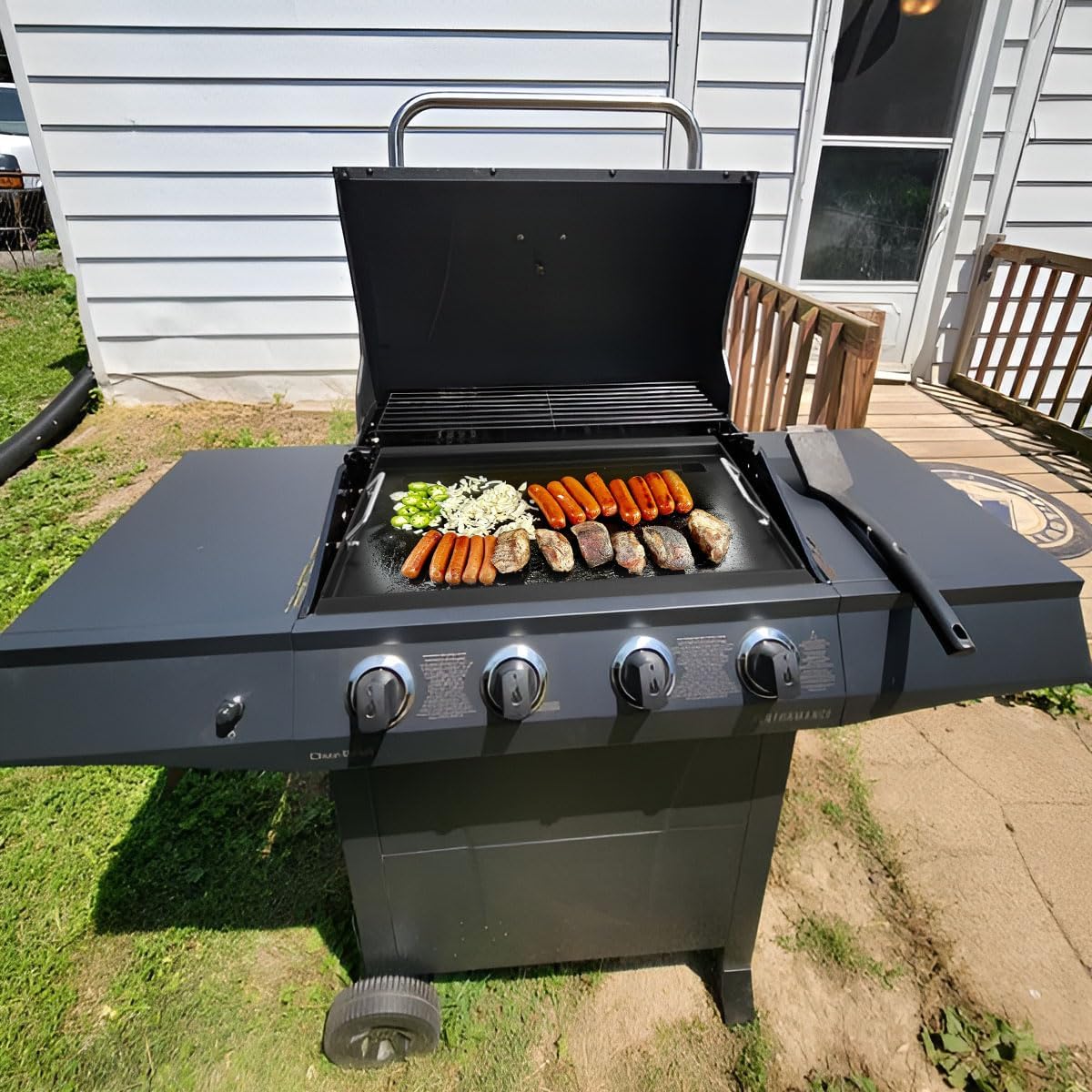 Full-Size Griddle Inserts for Charbroil Performance 4 Burner, Flat Top Griddle for Charbroil Grill 463354021 463365021 463352521 463365522 463350521, Replacement Parts for G426-0004-W1 G426-0005-W1