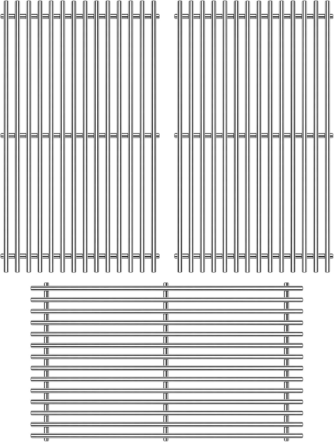 Grill Grates Parts for Weber Genesis II E-410, Weber Grill Parts Genesis 2 S-410, E/S-415, E/S-435, LX E/S-440, 66089, 66097, Flavorizer Bars Grids BBQ Grill Replacement Accessories 18 Inch