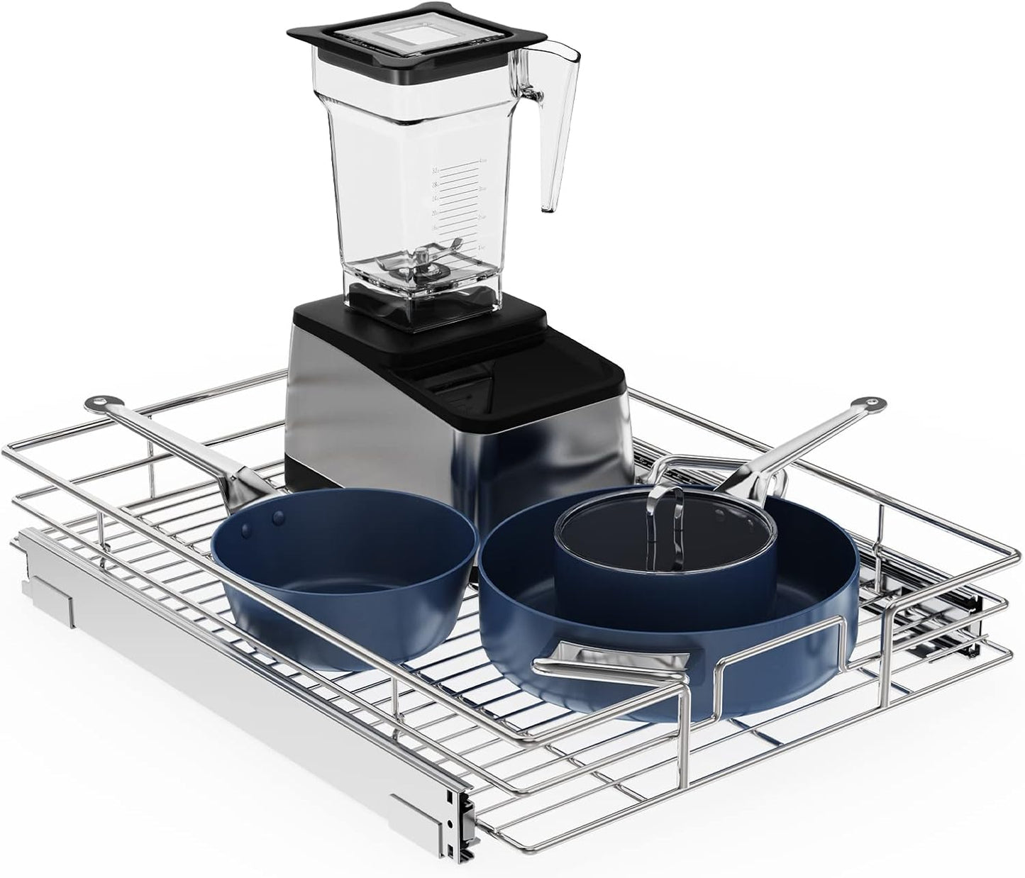 ROOMTEC Pull Out Cabinet Organizer, Cabinet Pull Out Shelves 15½" W x 21½" D, Heavy Duty Cabinet Drawers Slide Out Kitchen Cabinet Organizers Storage Shelf