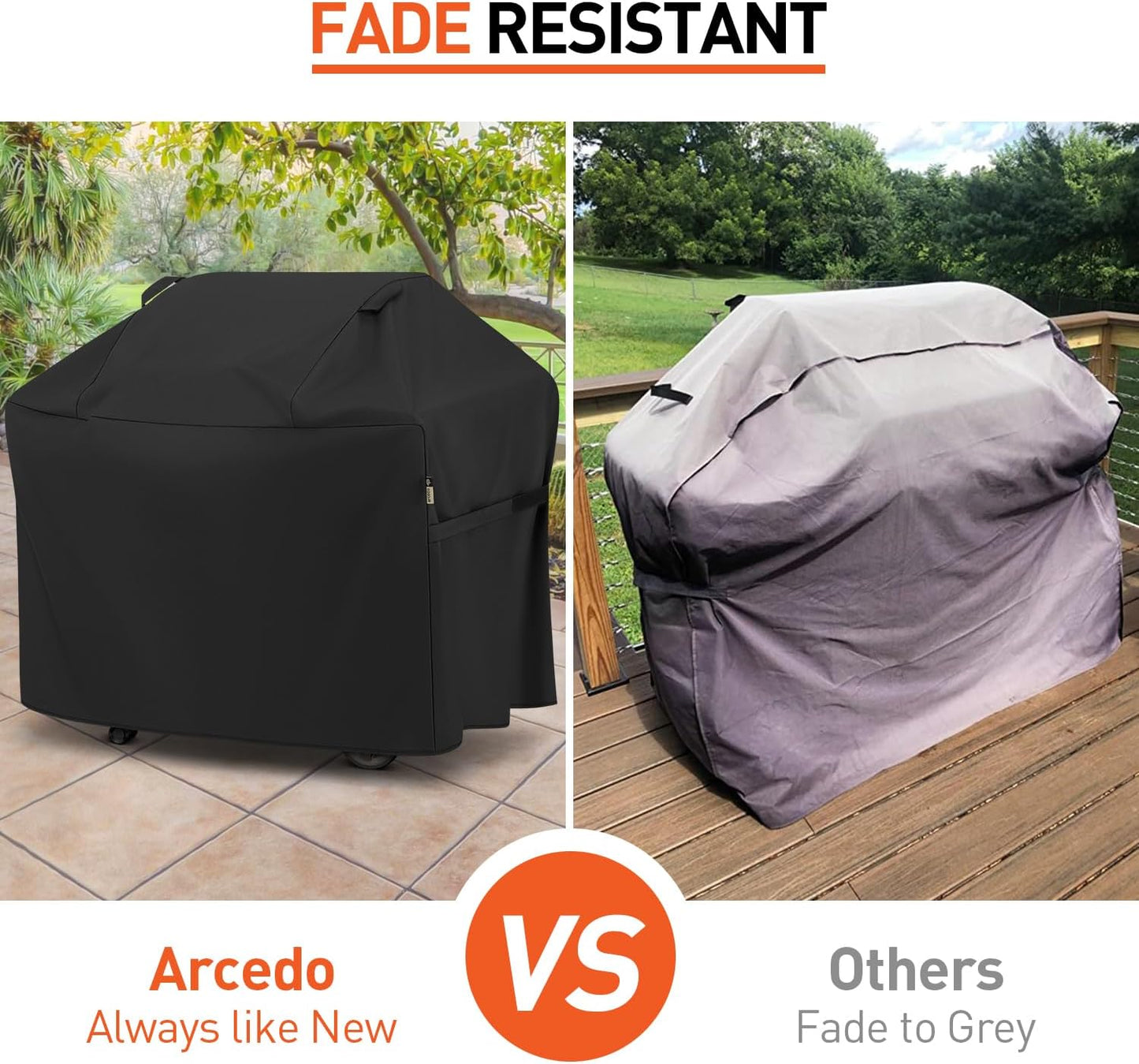 BBQ Grill Cover 53 Inch, Heavy Duty Waterproof Outdoor Gas Grill Cover, Fade Resistant Durable and Convenient Compatible with Charbroil Weber Spirit Nexgrill Napoleon