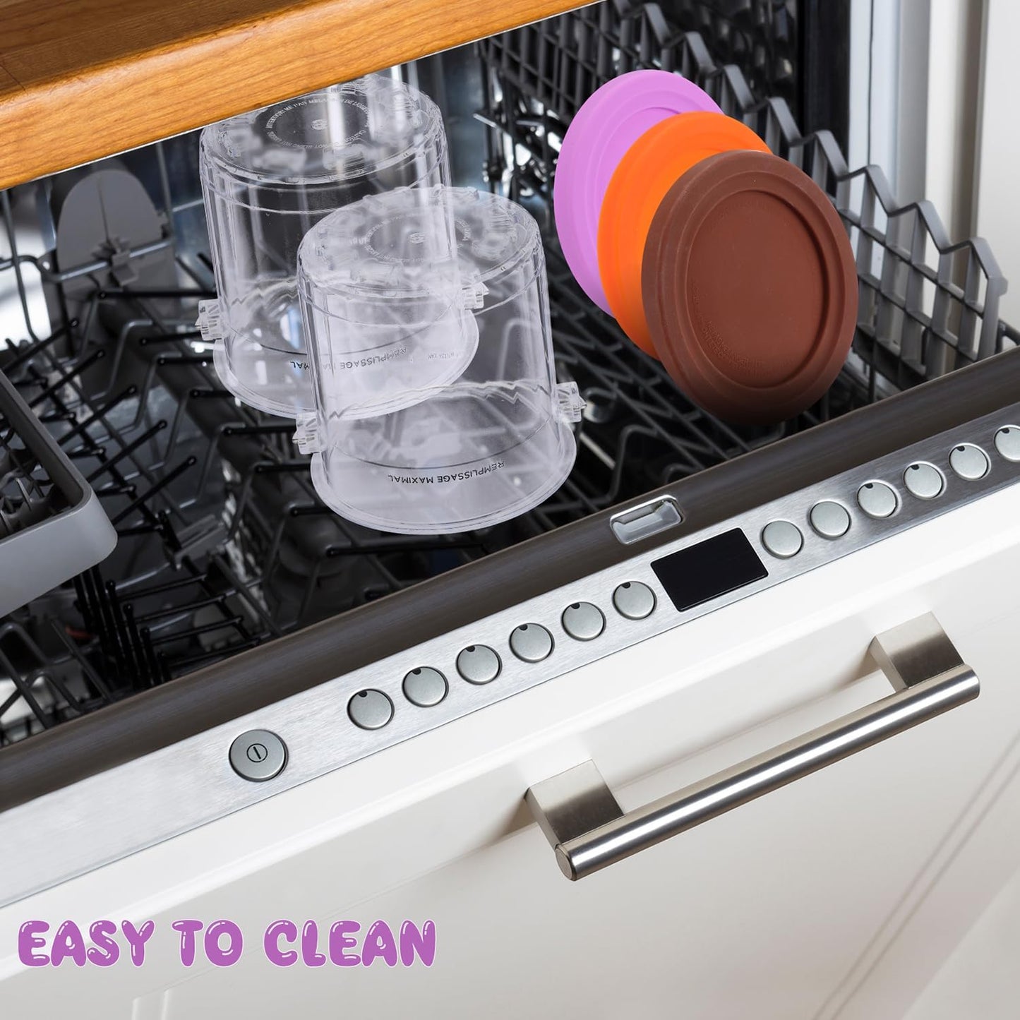 For Ninja Creami Pints and Lids 4 Pack 16oz,Compatible with Ninia 7-in-1 NC299AMZ & NC300s Series Creamy lce Cream Maker,BPA-Free&Dishwasher Safe