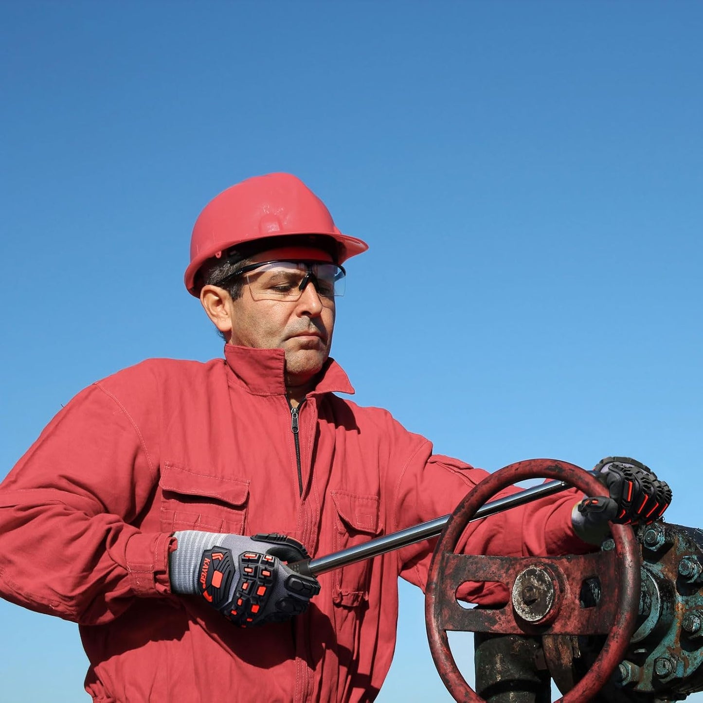 KAYGO Impact Reducing Work Gloves for Men,3 Pairs KG18N TPR Safety Work Gloves MicroFoam Nitrile Coated, Seamless Knit Nylon, Ideal for General Purpose,S