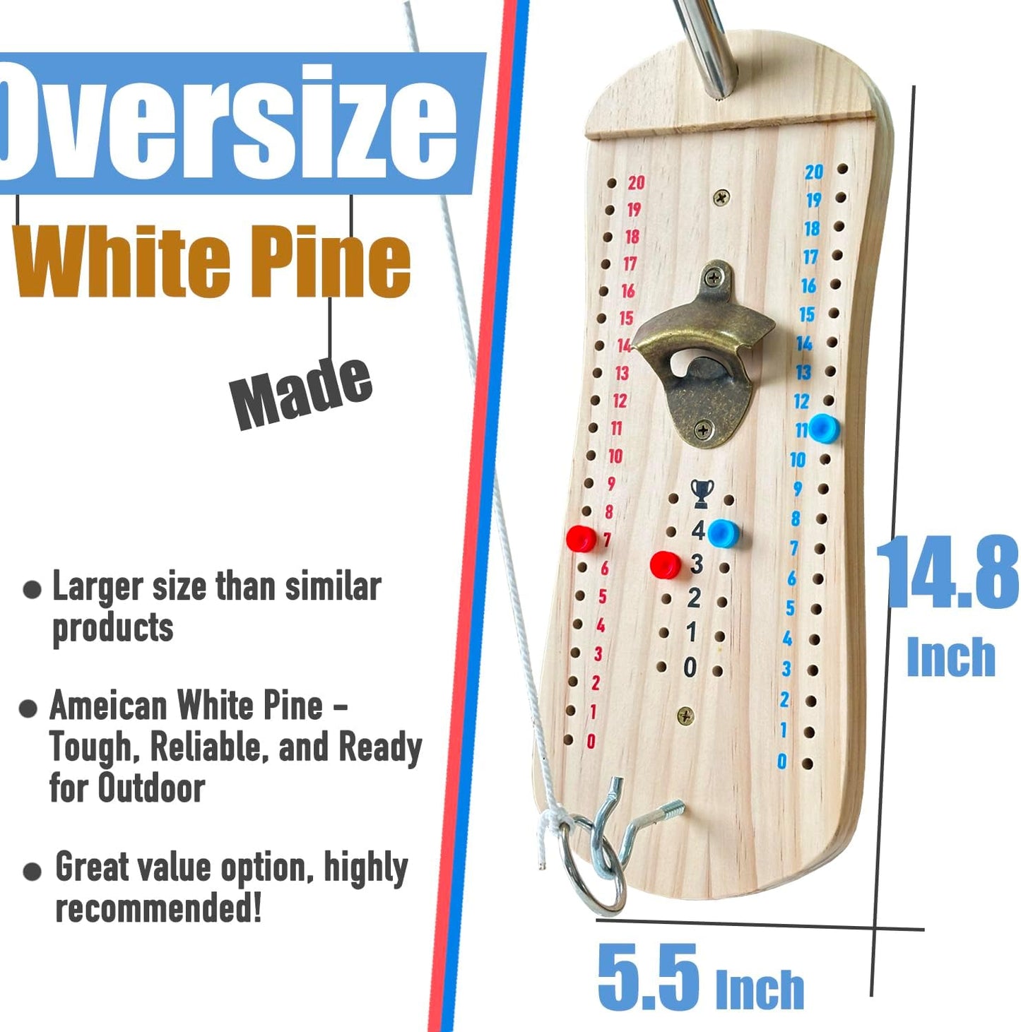 Hook and Ring Toss Game Bottle Opener Ring Toss Game for Indoor Outdoor Party Man