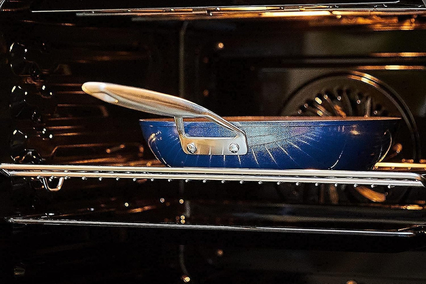 MsMk Large Frying Pan, 12-Inch PFOA Free Nonstick Meat Omelet Skillet, Stay-Cool Handle, Titanium and Diamond Non Stick Coating From USA, Smooth Stainless Steel Base Induction Compatible