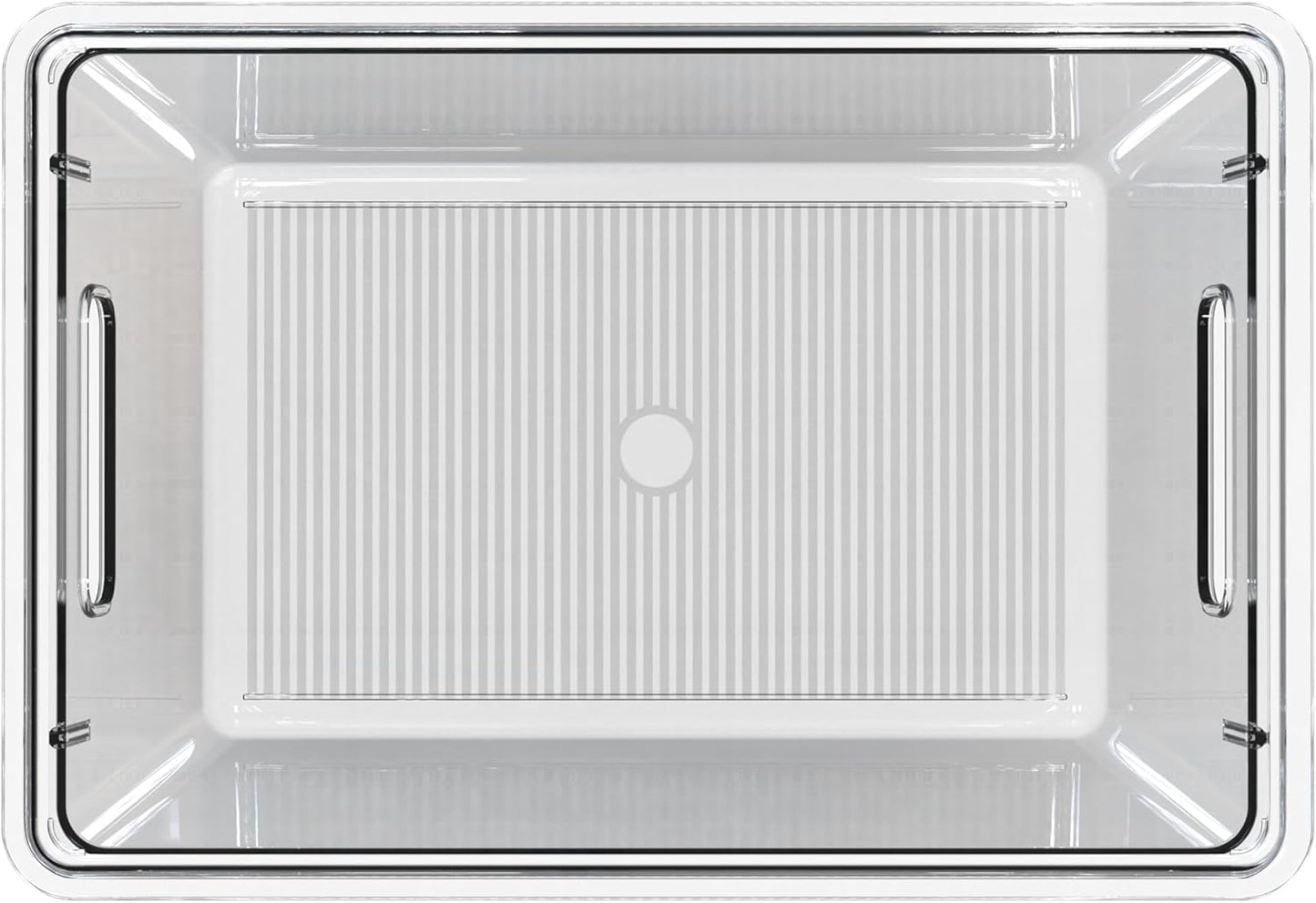 YAN & HIN 10 pcs/set Large Clear Storage Bins with Lids - Stackable, Transparent Pantry Storage with Handles - Nest Nicely for Easy Organization (11 "L x 7.5" W x 6.1 "H)