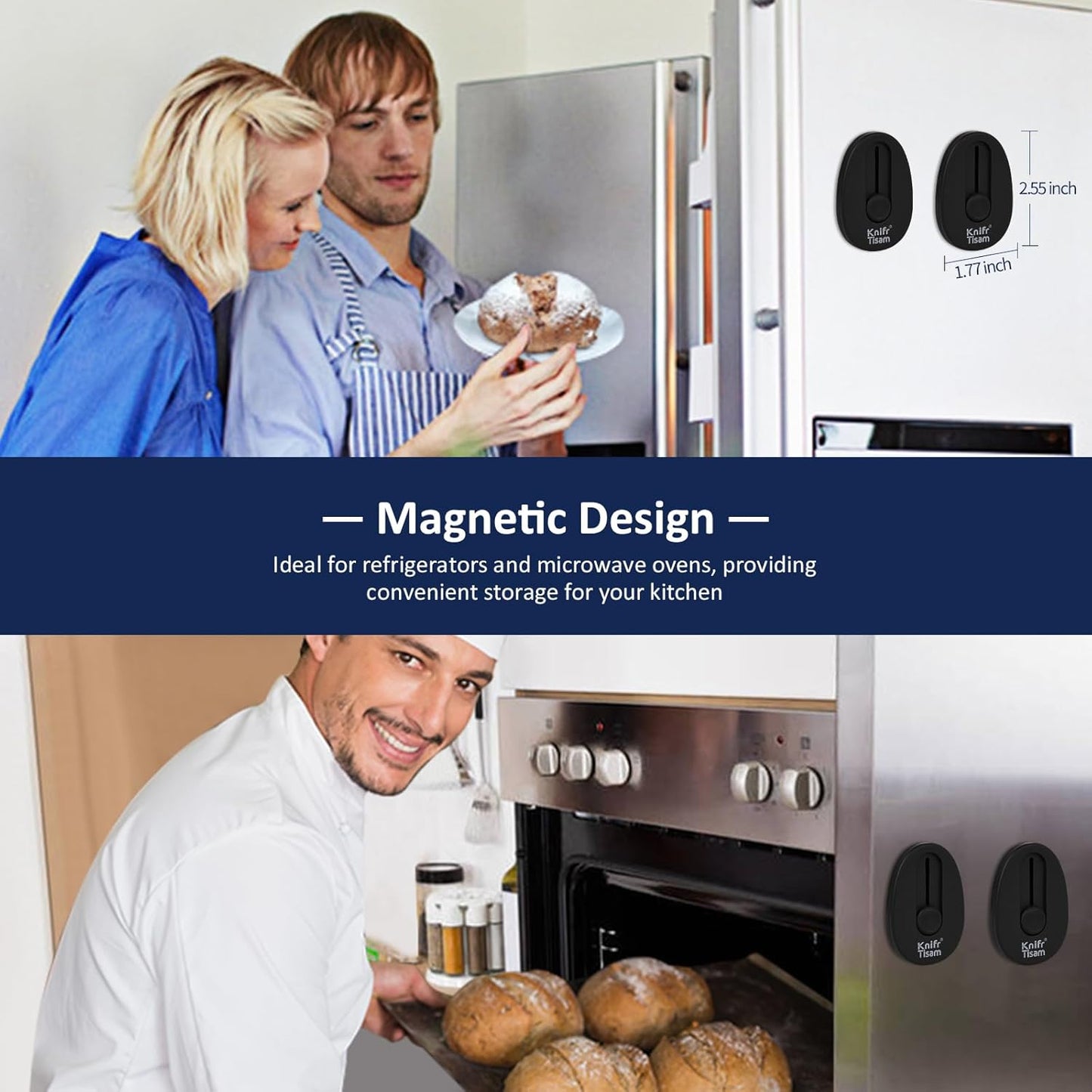 Extractable & Magnetic Bread Lame Dough Scoring Tool, Professional Sourdough Scoring Tool for Sourdough Bread Baking & Bread Making Tools 10 Razor Blades - Black