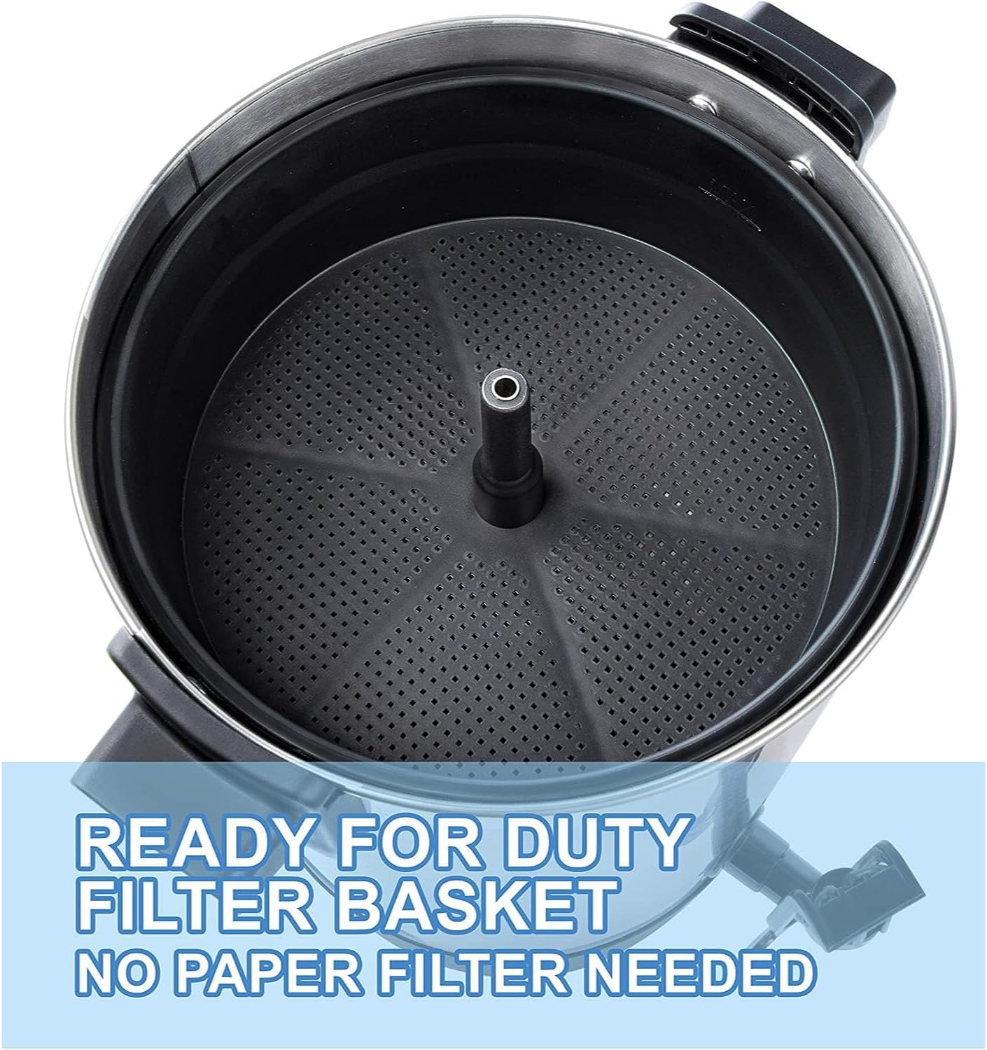 SYBO SR-CP35C Commercial Grade Stainless Steel Percolate Coffee Maker Hot Water Urn for Catering, 30-Cup, 3.5L, Metallic