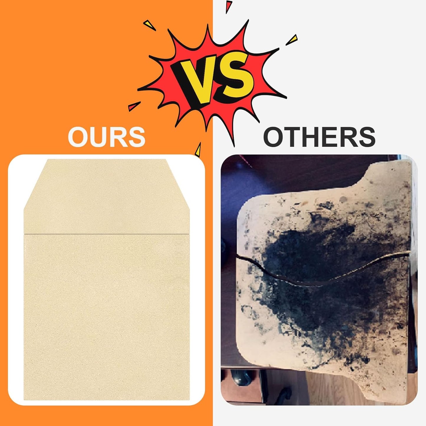 SafBbcue Cordierite Stone Baking Board for Ooni Karu16 Pizza Oven - Superior Quality for Pizza Lovers and Cooking Enthusiasts! Ideal Gift for Fathers and Husbands, Beige