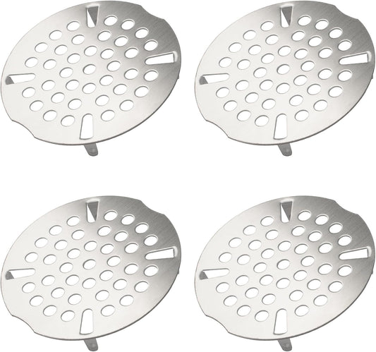 3.5 Inch Commercial Sink Strainer, Durable Drain Cover for Most 3-Tier & Commercial Sinks, Twist Design for Easy Installation, 4-Pack