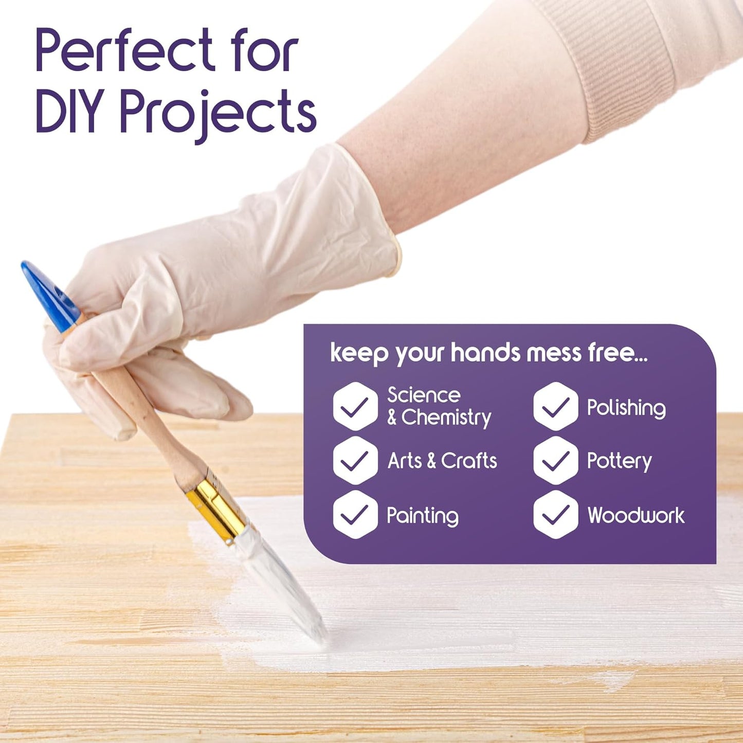 Inspire Exam Grade Powder & Latex Free Stretch Vinyl Gloves, Small, 100 Count