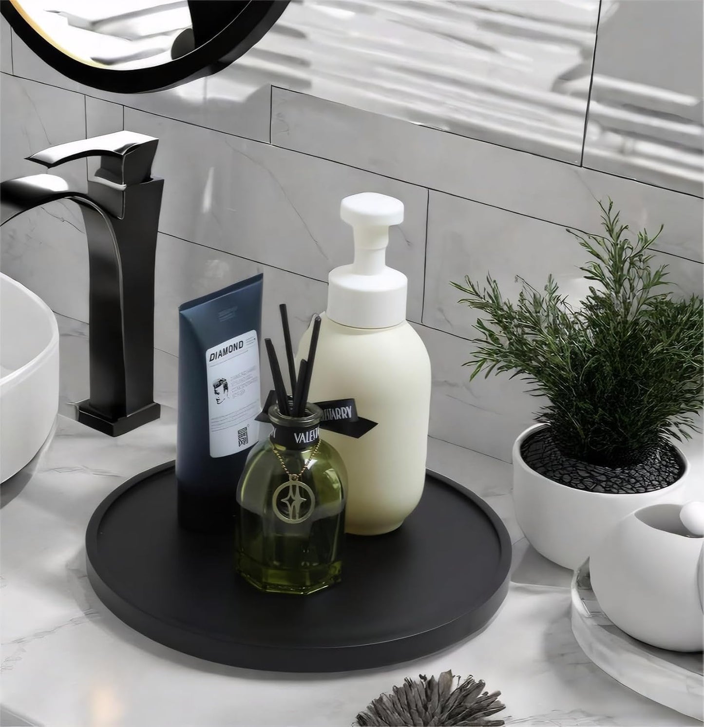 [ 2 Pack ] 12-inch Lazy Susan Organizers, ACIAZAAZ Lazy Susan Turntable for Cabinet, Kitchen Turntable Storage for Table, Countertop, Pantry