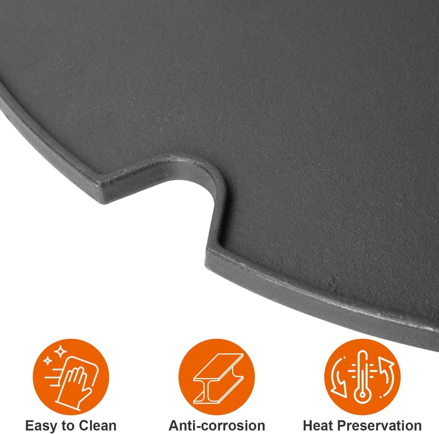 Cast Iron Grill Griddle and Cooking Grate for Weber Traveler Portable 9010001 9020001 9030001 9013001 Gas Grill, Replacement Parts for Weber Traveler Portable Gas Grill Stealth Edition, Black