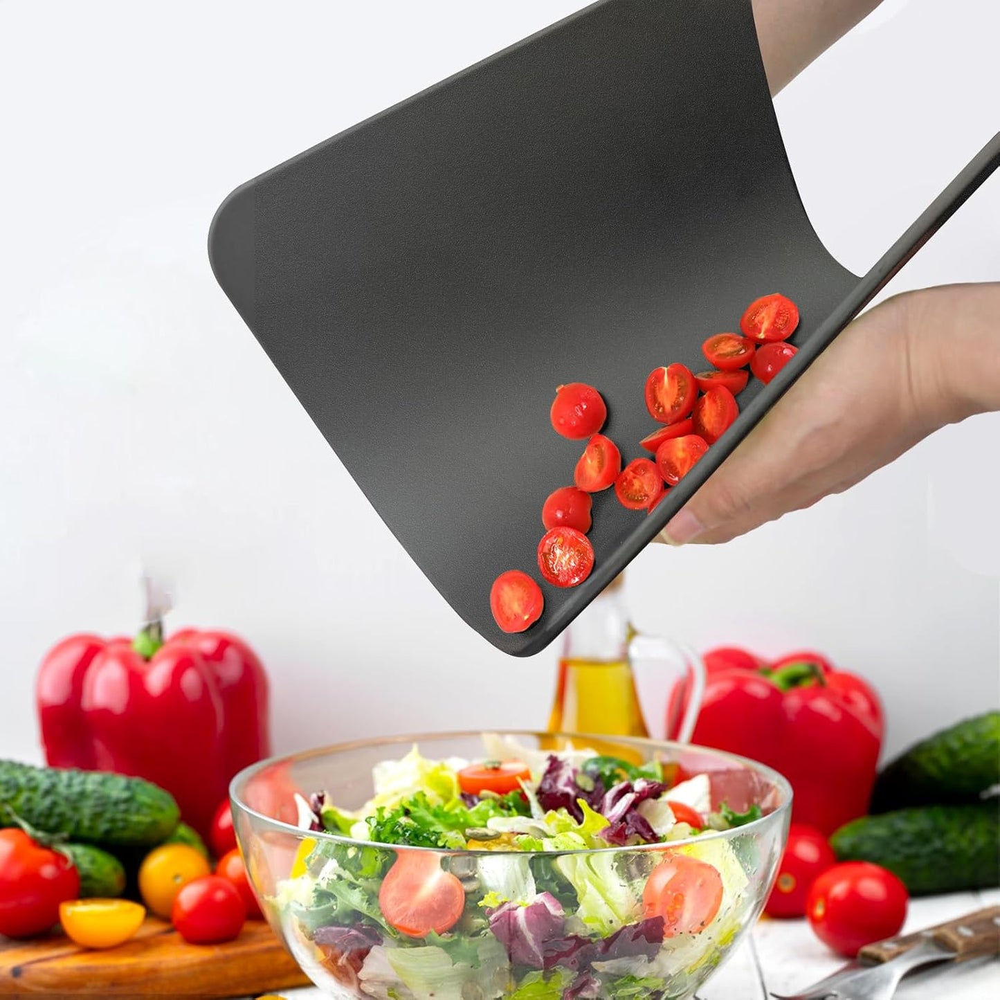 ZVP Thick TPU Cutting Boards for Kitchen, Rubber Flexible Cutting Board Mats, Nonslip Silicone Chopping Mats Foldable BPA Free Knife Friendly Non-Toxic Dishwasher Safe