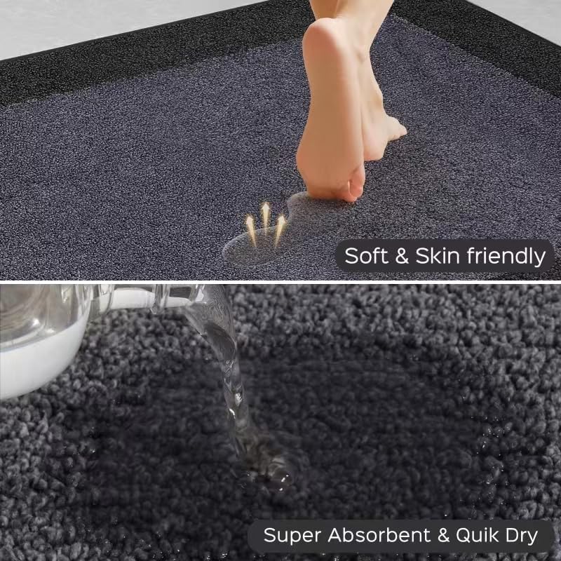 Machine Washable Kitchen Rug 32" x 84", Non Slip Kitchen Mat for Floor, Absorbent Entrance Runner Rug for Bedroom, Hallway, Bathroom, Door (Roll Packing)