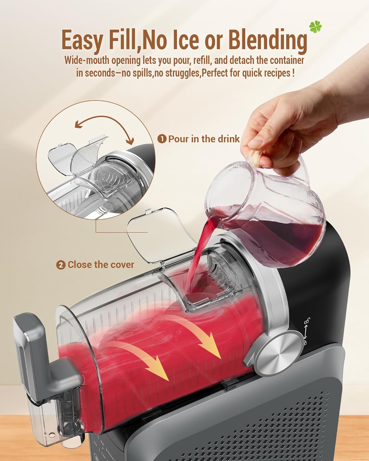 Merrysun Slushie Machine 88 oz with Dust Cover 7-in-1 Slushy Machine for Home, No Ice Needed, Auto-Clean, LED Display, Frozen Drink Maker for Margaritas, Cocktails, Milkshake, Smoothies