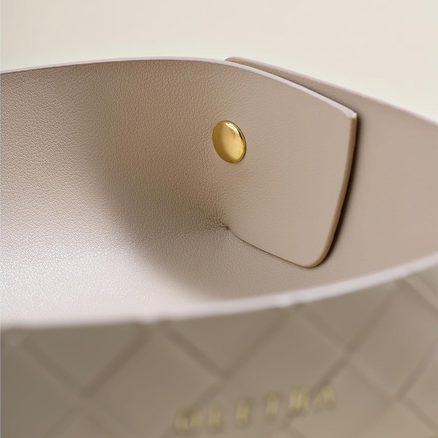 OLETHA Napkin Holder for Luncheon Napkins - Aesthetic Desk Decor for Kitchen & Dining Table - Woven Textured, Beige