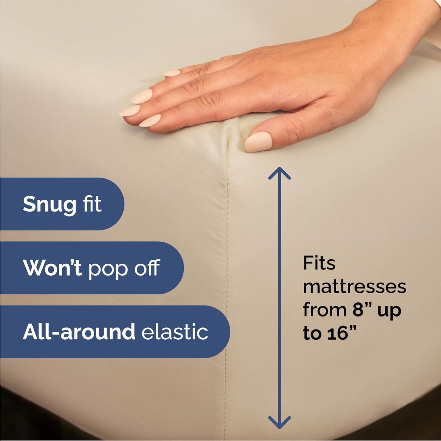 Queen Size 4 Piece Sheet Set - Comfy Breathable & Cooling Bed Sheets Set - Hotel Luxury Bedding for Women, Men, Kids & Teens - Deep Pockets, Easy Secure Fit, Soft and Wrinkle Free - Oeko-Tex - Wheat