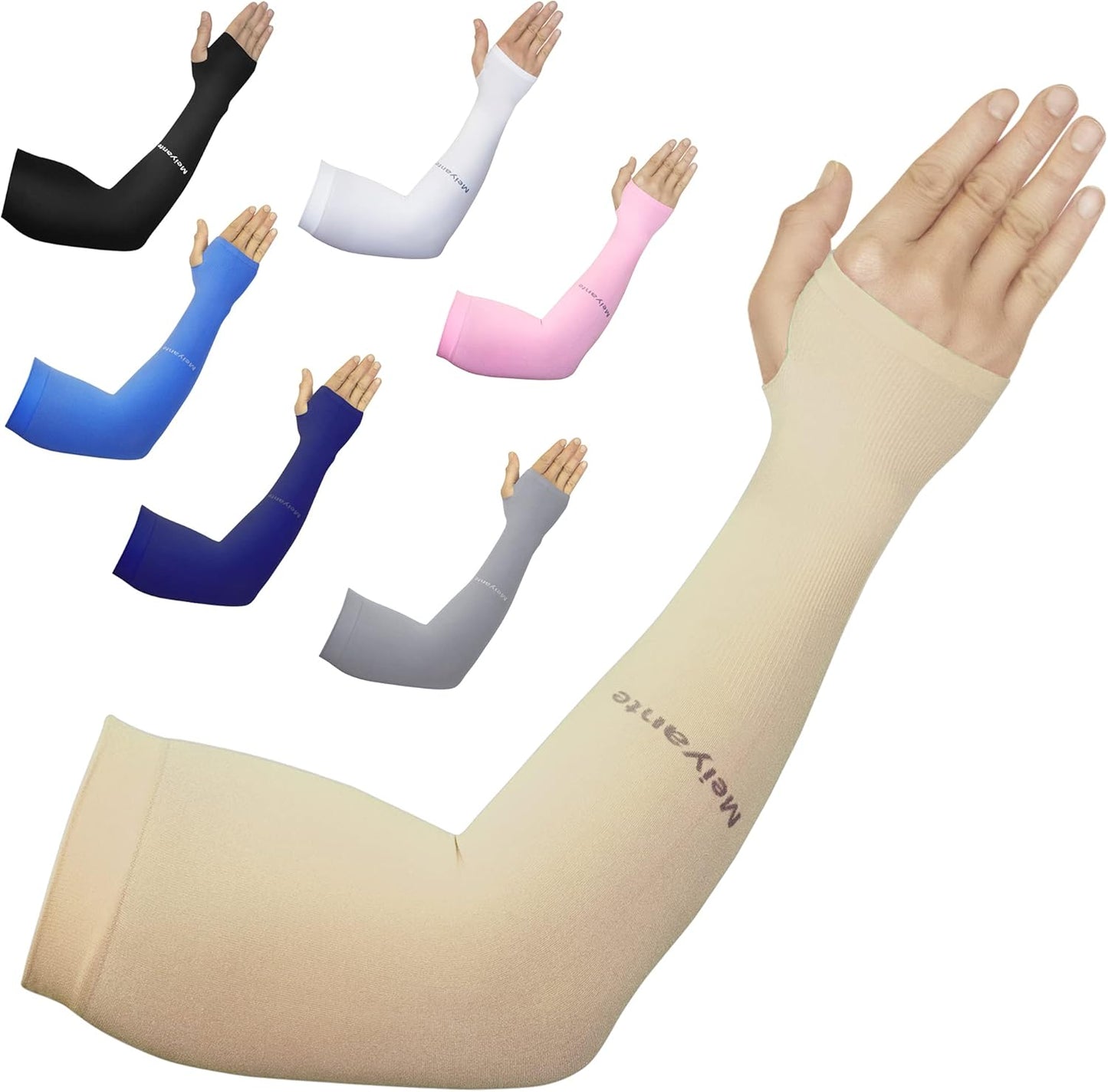 Arm Sleeves for Men Women Work 1 Pair UV Sun Protection UPF Long Sleeves Tattoo Cover Up Sleeves to Cover Arm Sleeves Cooling