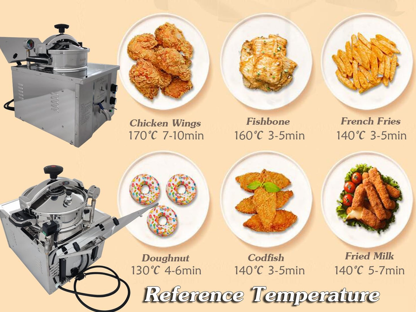 INTSUPERMAI 16L Commercial Countertop Pressure Fryer, Stainless Steel High Pressure Fried Chicken Machine, Electric Multi-function Deep Fryer Cooking Machine, 110V, 2400W, 8PSI