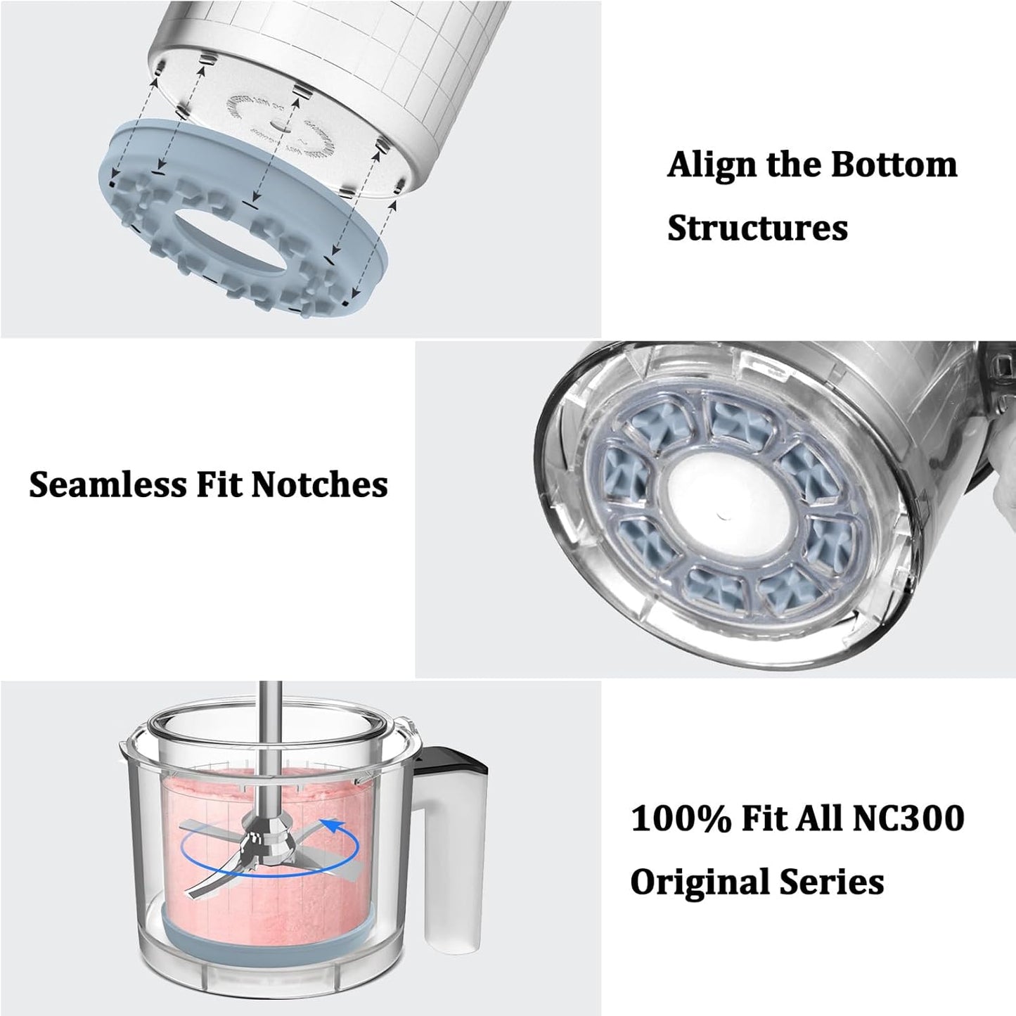 for Ninja Creami Pints and Lids-4 Pack, 16OZ Container Compatible with NC299AMZ & NC300s Series Ice Cream Makers, Extra Cups Replacement for Ninja Creamy Containers Airtight Anti-slip Dishwasher Safe