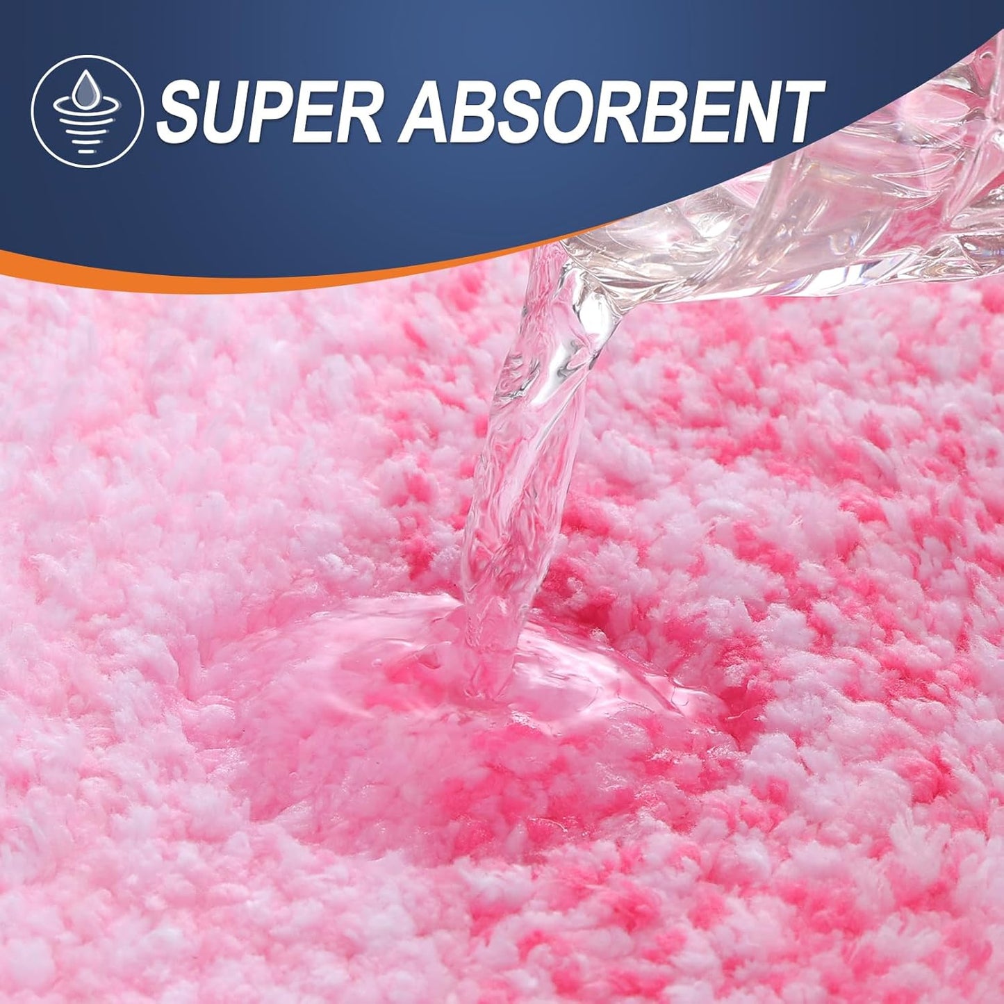 OLANLY Bathroom Runner Rugs 44x24, Extra Soft Absorbent Microfiber Bath Rugs, Rubber Backing, Quick Dry, Machine Washable Bath Mats for Bathroom Floor, Tub and Shower, Home Decor Accessories, Pink