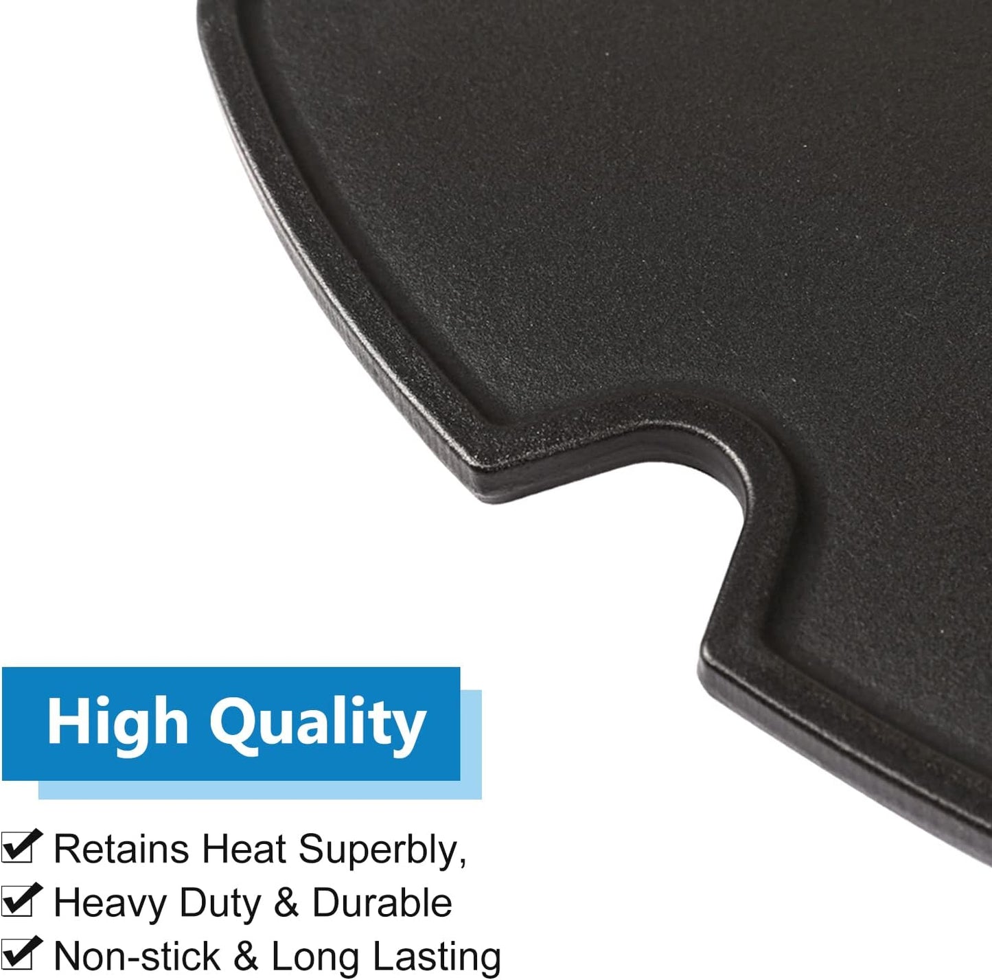 Uniflasy Cast Iron Griddle for Weber Traveler Portable Gas Grill, fits Weber 9010001 Traveler Portable Gas Grill, Cooking Griddle