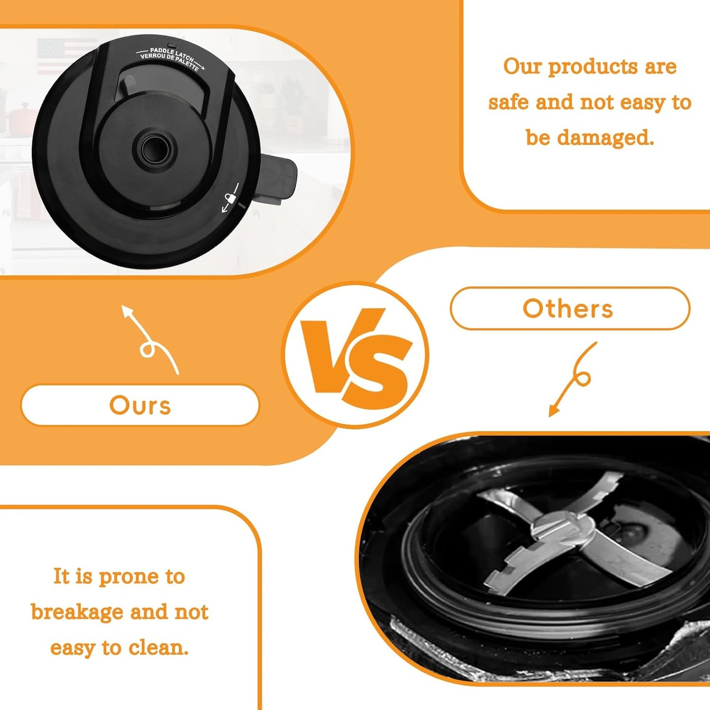 Outer Bowl Lid for NC301 Ice Cream Maker, for Ninja Creami Black Lid Replacement, Ice Cream Maker Accessories Fit for Ninja NC299AMZ/NC301/NC300/NC201/NC101 Series, Reusable (NO Paddle)