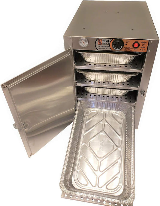HeatMax 162224 Electric Party Catering Full Size 3.25" Tall Pans Hot Box Food Warmer, The Original and The Best, NSF/UL Certified Great for Schools and Churches - Made in USA with Service, Support