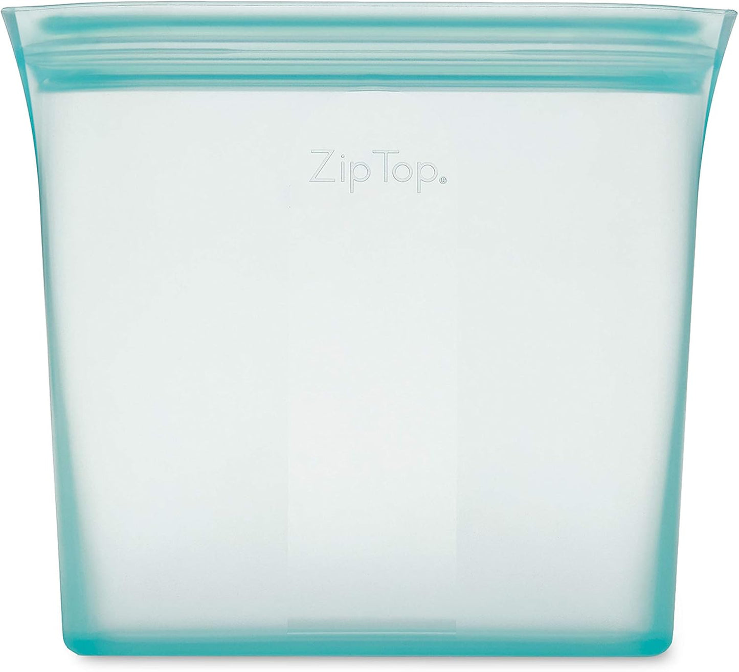 Zip Top Reusable Food Storage Bags | Sandwich Bag [Teal] | Silicone Meal Prep Container | Microwave, Dishwasher and Freezer Safe | Made in the USA