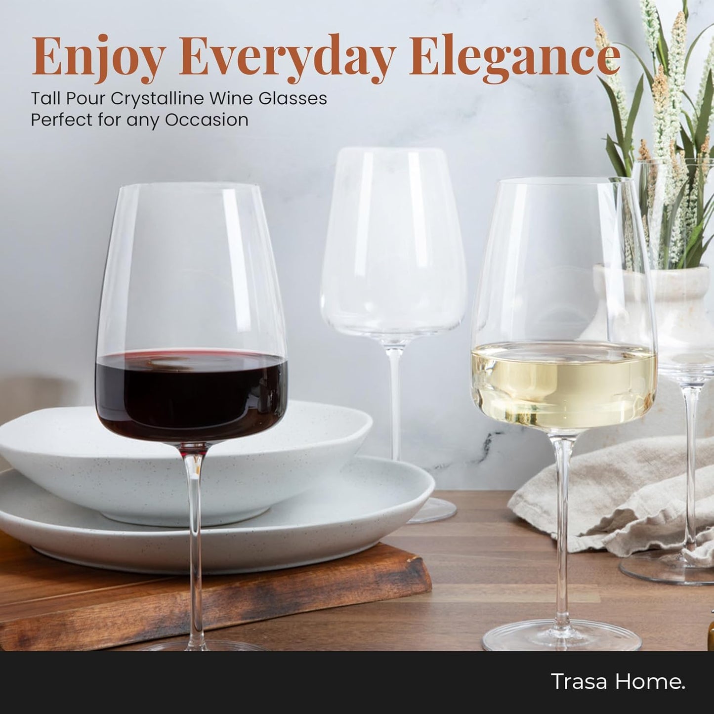 Tall Pour Wine Glasses (4-Piece Set)