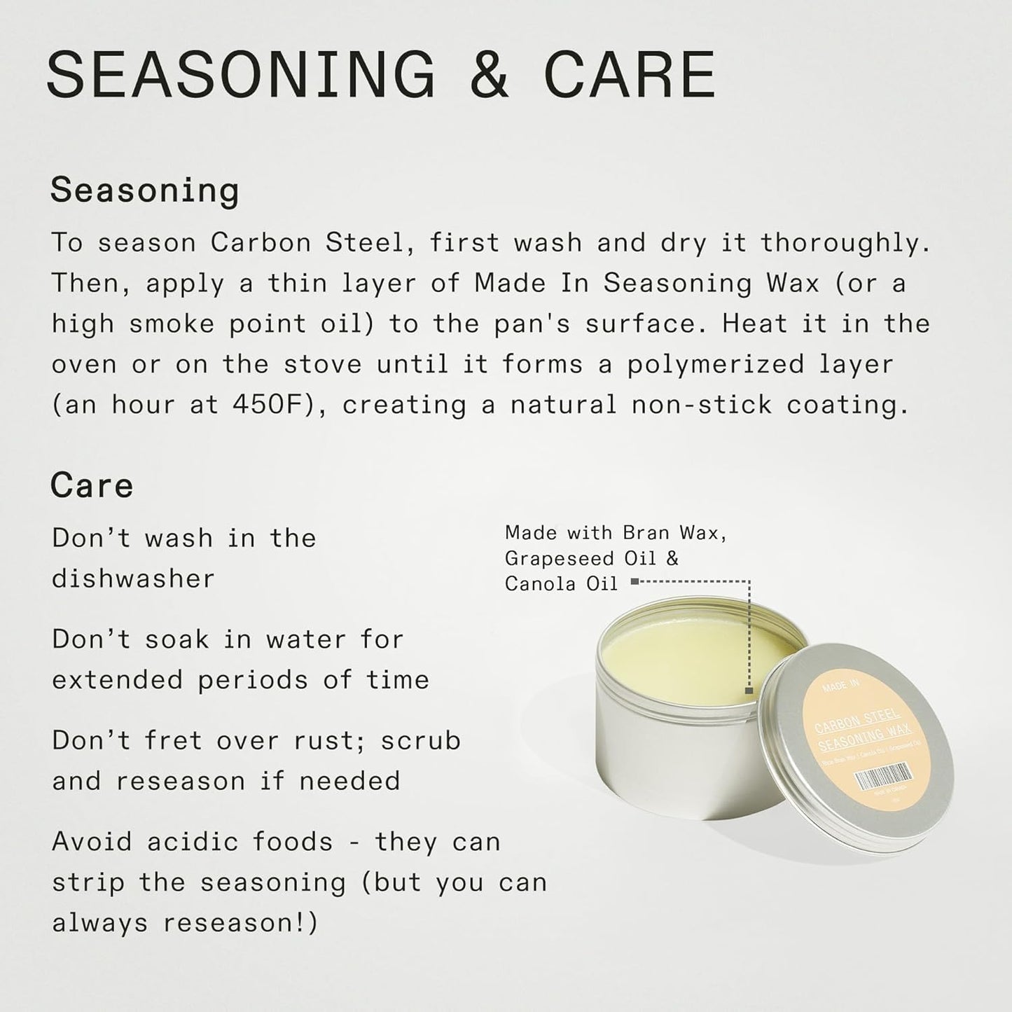 Made In Cookware - 2 Piece (Includes 10",12") Seasoned Carbon Steel Frying Pan - (Like Cast Iron, but Better) - Professional Cookware - Crafted in Sweden - Induction Compatible