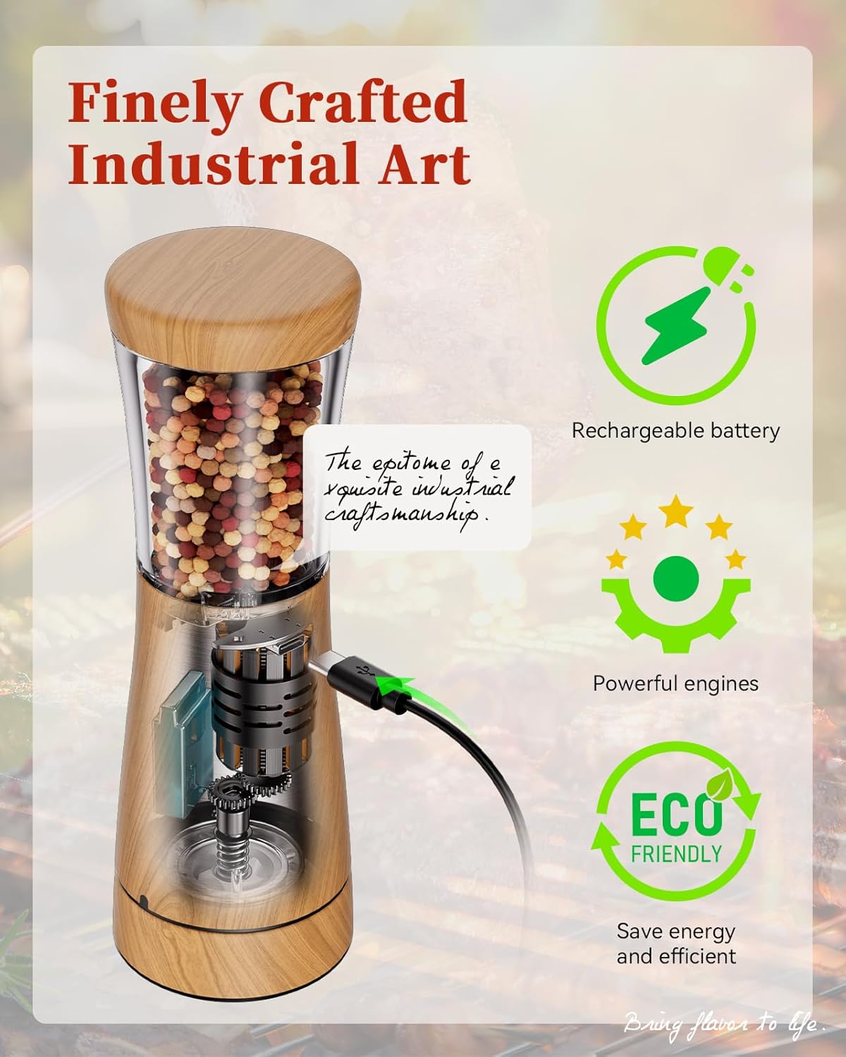 Electric Salt and Pepper Grinder Set with Storage Base, Stainless Steel Rechargeable Salt and Pepper Grinder Set with 4.5 oz Large Capacity, 1.8" Wide Mouth, Adjustable Coarseness, Ideal for Kitchen